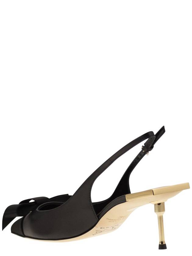 Nappa leather slingback with satin bow - ELISABETTA FRANCHI - BALAAN 3