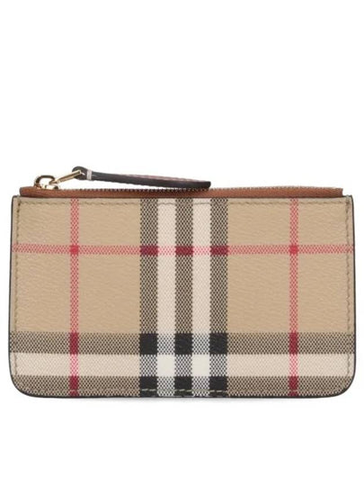 Check Print Coin Wallet Beige - BURBERRY - BALAAN 2