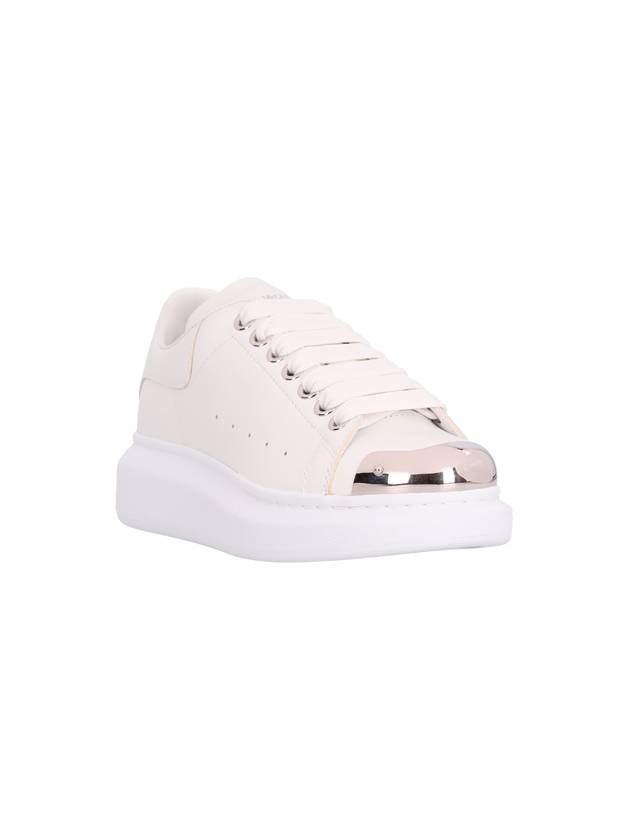 Oversized Lace-up Low Top Sneakers White - ALEXANDER MCQUEEN - BALAAN 3