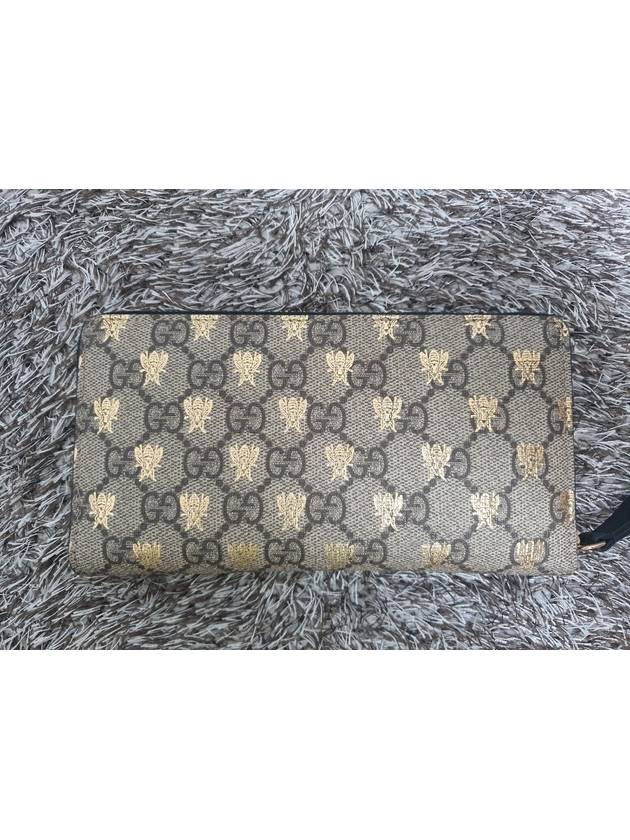 GG Supreme Logo and Bee Pattern Leather Wallet - GUCCI - BALAAN 4