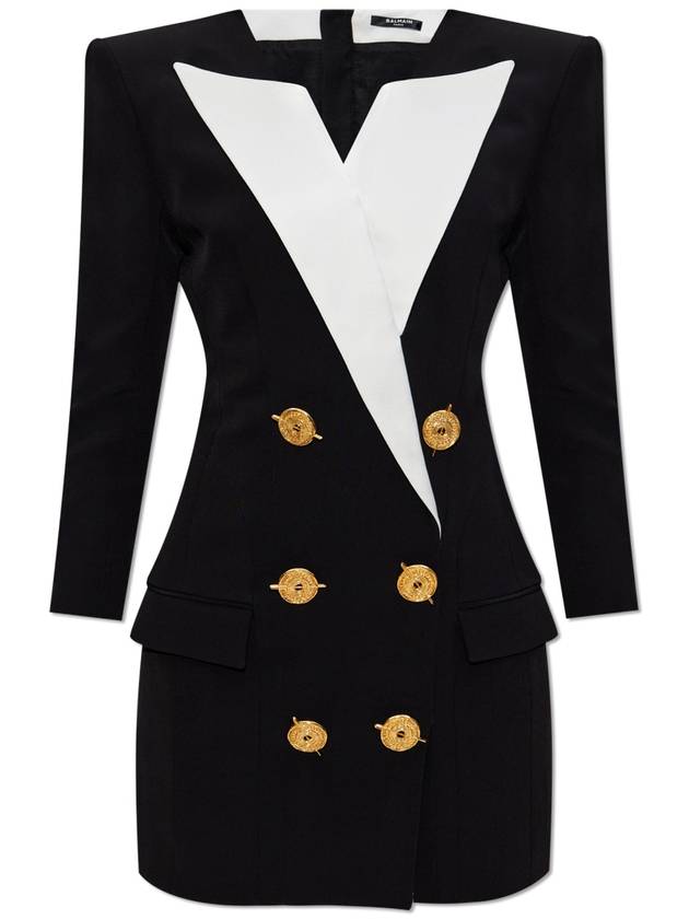 Balmain Dress With Decorative Buttons, Women's, Black - BALMAIN - BALAAN 1