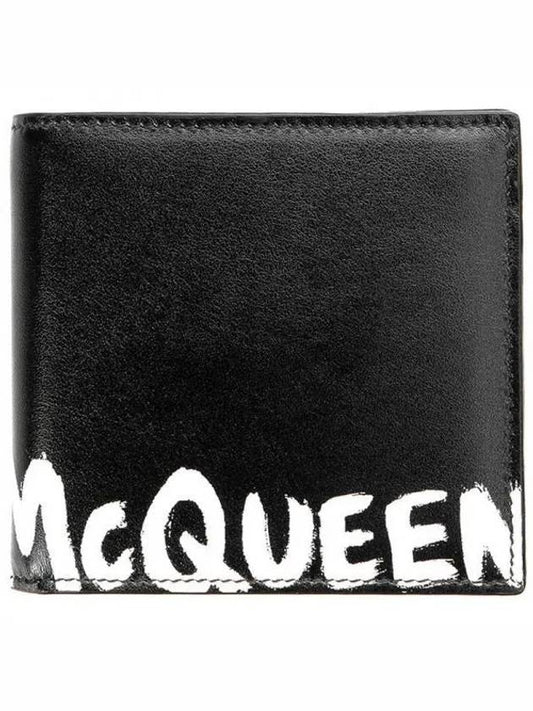 Logo Print Half Wallet Black - ALEXANDER MCQUEEN - BALAAN 2