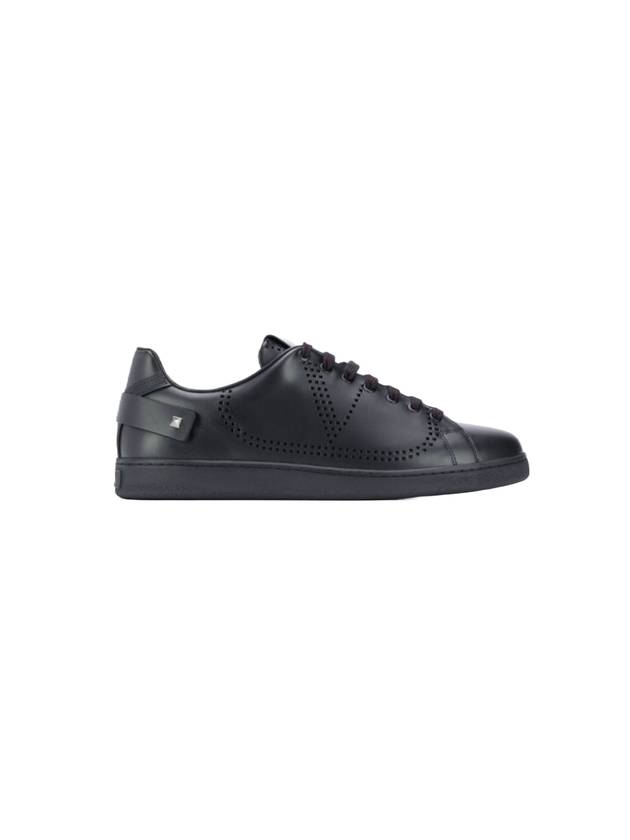 Backnet Leather Low Top Sneakers Black - VALENTINO - BALAAN 1