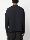 Ghost Piece Cotton Jersey Crew Neck Sweatshirt Navy - STONE ISLAND - BALAAN 5