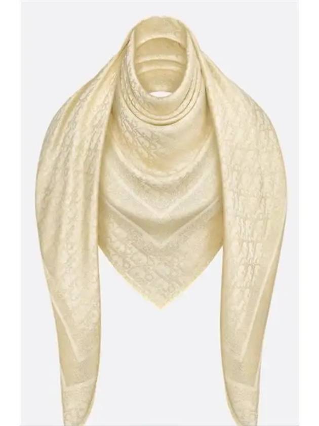 Oblique Shawl Silk Scarf Gold - DIOR - BALAAN 4