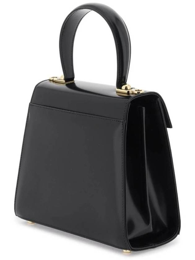 Iconic Top Handle Small Tote Bag Black - SALVATORE FERRAGAMO - BALAAN 4