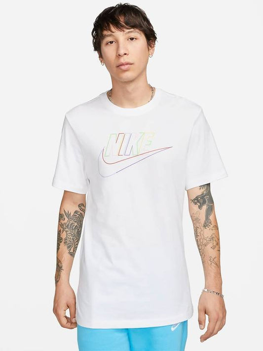 Sportswear Logo Print Club Short Sleeve T-Shirt White - NIKE - BALAAN 2