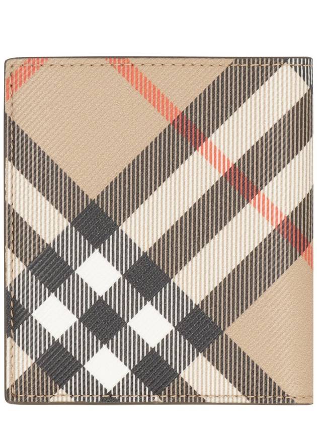 Check Half Wallet Beige - BURBERRY - BALAAN 4