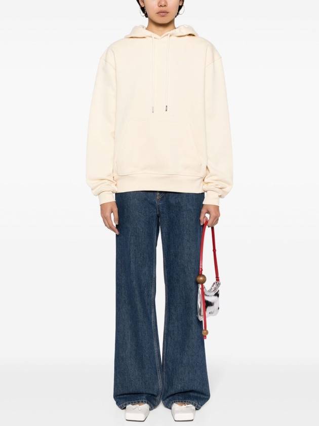 Le Brode Embroidered Logo Cotton Hoodie Ivory - JACQUEMUS - BALAAN 7