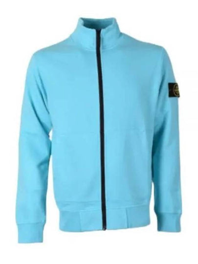 Wappen Patch Cotton Fleece Zip-up Jacket Blue - STONE ISLAND - BALAAN 2