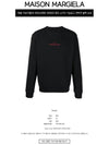 Embroidered Logo Cotton Sweatshirt Black - MAISON MARGIELA - BALAAN 3