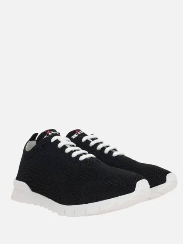 Fit Knit Low Top Sneakers Black - KITON - BALAAN 3