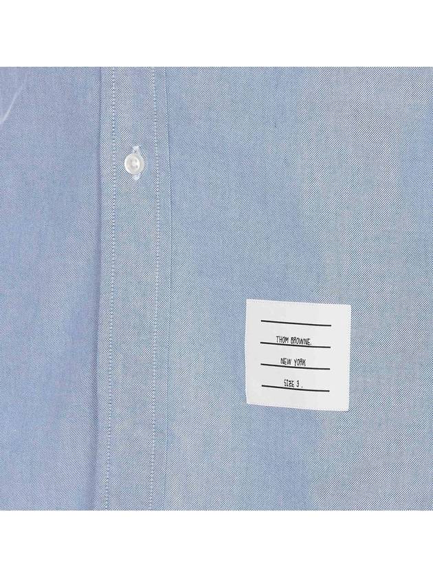 Oxford Grosgrain Placket Cotton Long Sleeve Shirt Light Blue - THOM BROWNE - BALAAN 4