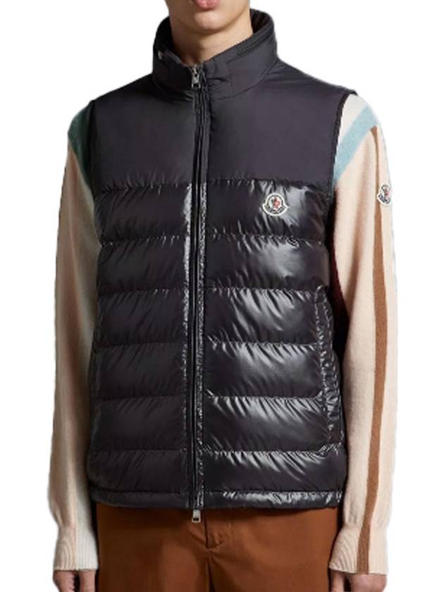 Men s Logo Patch CERCES Padded Vest Black 1A00058595ZJ999 - MONCLER - BALAAN 3