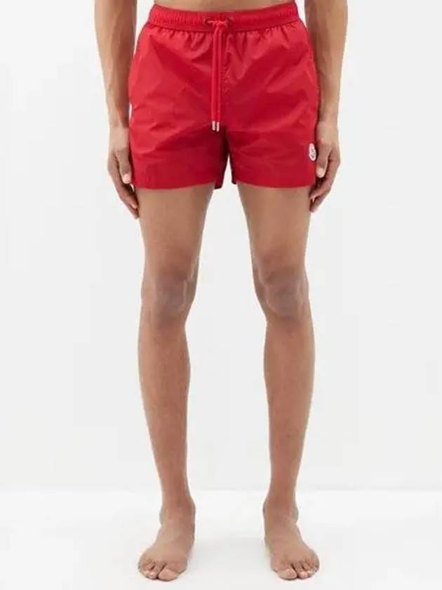 Logo Nylon Swim Shorts Red - MONCLER - BALAAN 2