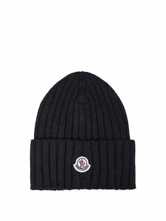 Beanie Wool Black Unisex 3B00036A9327 999 - MONCLER - BALAAN 2