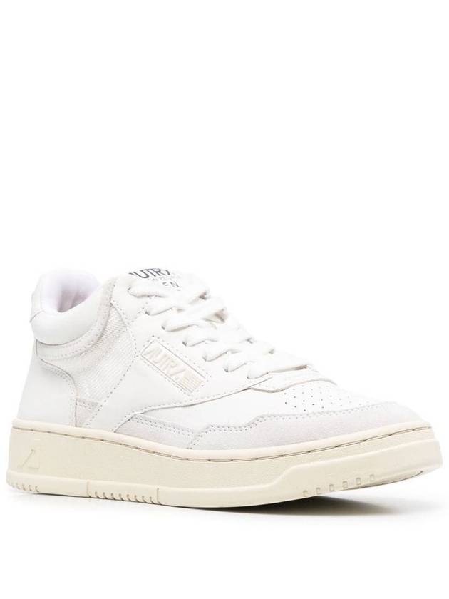 open suede mid mid low top sneakers white - AUTRY - BALAAN 3