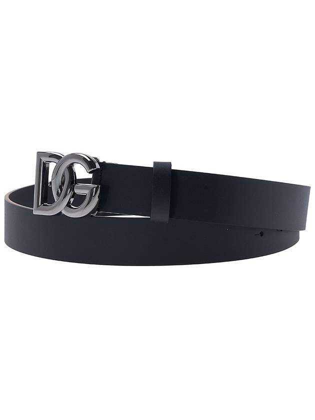 Logo Leather Belt Black - DOLCE&GABBANA - BALAAN 3