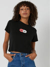 AU Australia Capsule Ribbed Slim Fit Crop T Shirt ST123S3000 Black WOMENS - STUSSY - BALAAN 1