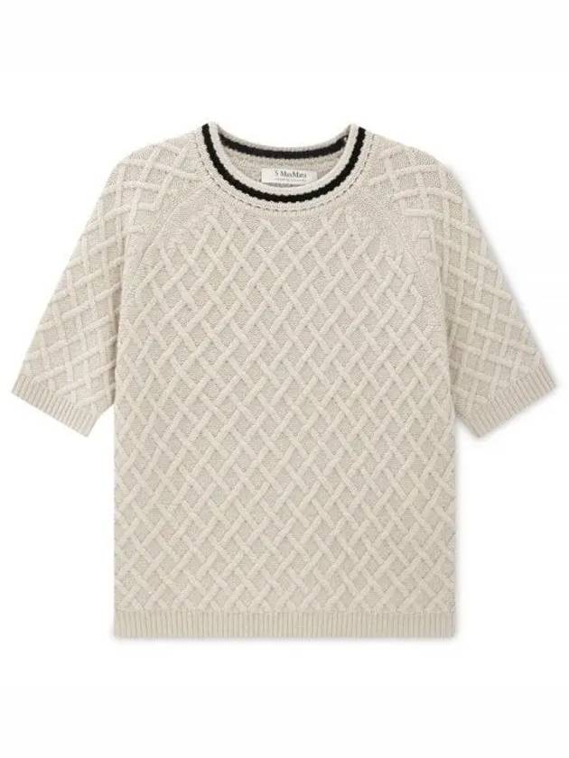 Women's Tibet Short Sleeve Knit Top Ivory - MAX MARA - BALAAN 2