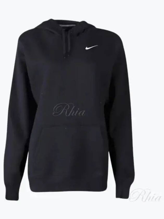 Logo Team Club Pullover Hoodie Black - NIKE - BALAAN 2