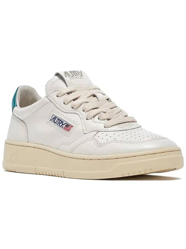 Medalist Green Tab Leather Low Top Sneakers White - AUTRY - BALAAN 5