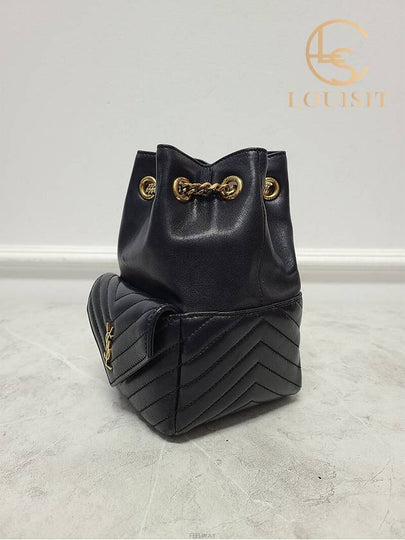 Used luxury goods Lewis It Black lambskin gold JOE mini chain bucket bag - SAINT LAURENT - BALAAN 2