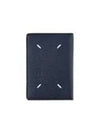 Stitched Bi-Fold Leather Card Wallet Navy - MAISON MARGIELA - BALAAN 2