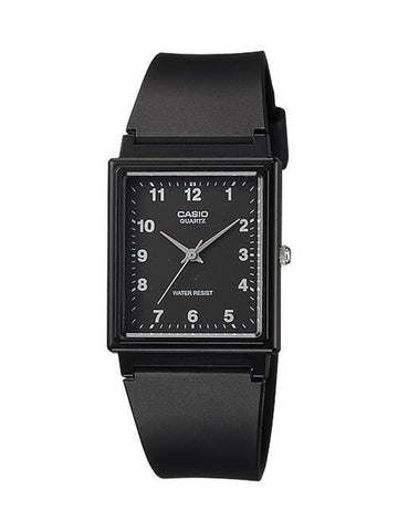 Square Plated Analog Watch Black - CASIO - BALAAN 1