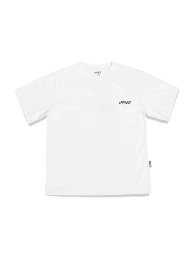 Hologram Decal Logo Short Sleeve T-Shirt White - OFFGRID - BALAAN 1