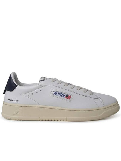 Dallas Navy Tab Leather Low Top Sneakers White - AUTRY - BALAAN 2