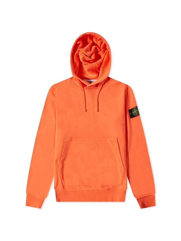 Waffen Patch Cotton Fleece Hoodie Orange - STONE ISLAND - BALAAN 1