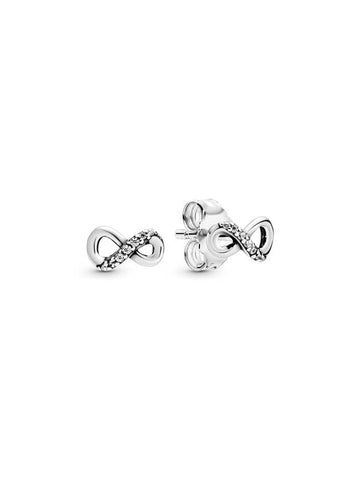 Sparkling Infinity Stud Earrings Silver - PANDORA - BALAAN 1