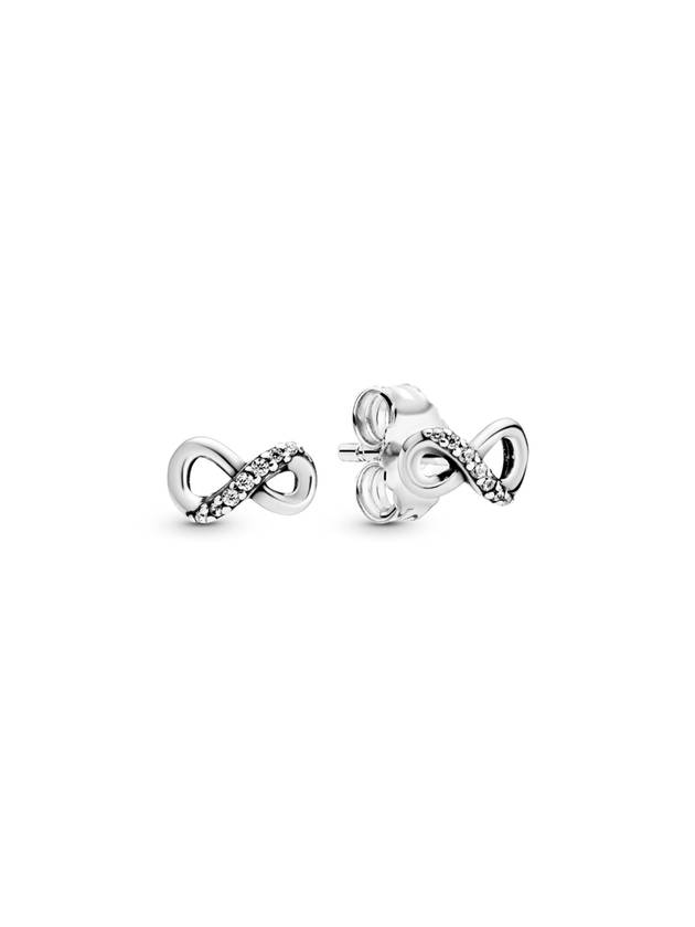 Sparkling Infinity Stud Earrings Silver - PANDORA - BALAAN 1