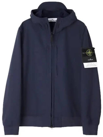 Soft Shell Idai Effect Recycled Polyester Lightweight Hooded Blouson Men s Jacket - STONE ISLAND - BALAAN 1