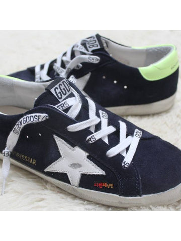 Size 190 205 Kids Dark Navy Neon Yellow Superstar Low - GOLDEN GOOSE - BALAAN 1