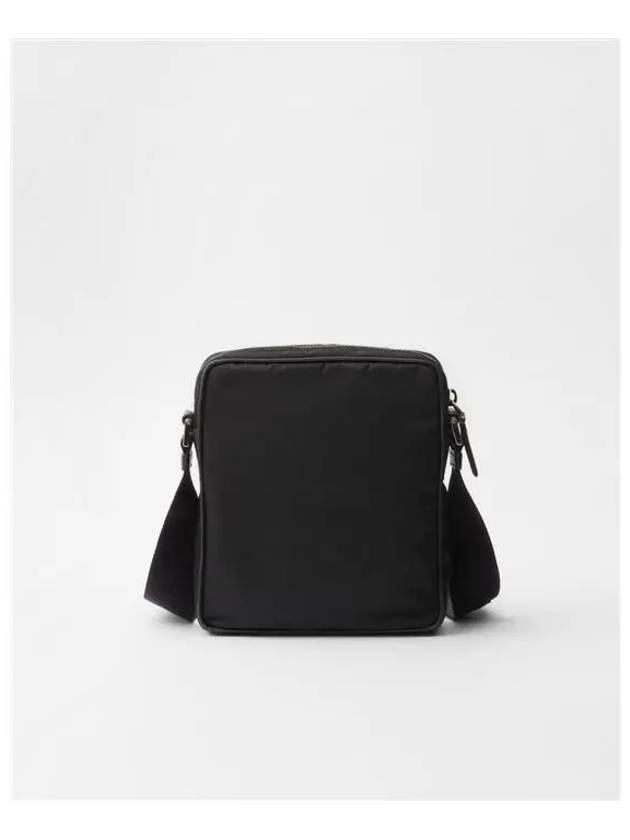 Triangle Logo Re-Nylon Saffiano Leather Cross Bag Black - PRADA - BALAAN 4