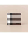 Check Leather International Bifold Wallet Dark Birch Brown - BURBERRY - BALAAN 2