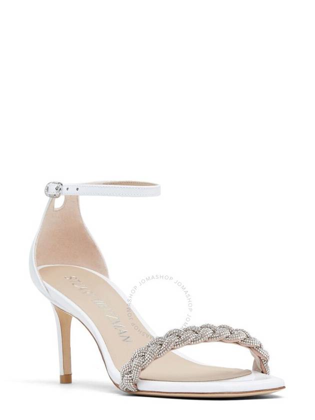 Stuart Weitzman Ladies White Nudistcurve 75 Highshine Sandals, Brand Size 35 ( US Size 4.5 ) - STUART WEITZMAN - BALAAN 2