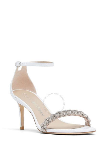 Stuart Weitzman Ladies White Nudistcurve 75 Highshine Sandals, Brand Size 35 ( US Size 4.5 ) - STUART WEITZMAN - BALAAN 2