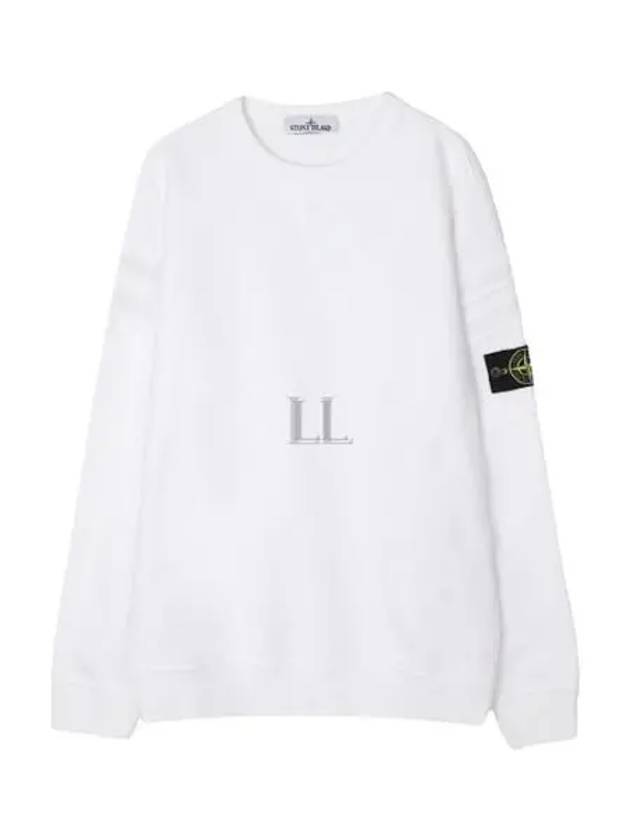 Men's Wappen Patch Cargo Pocket Sweatshirt White - STONE ISLAND - BALAAN 2