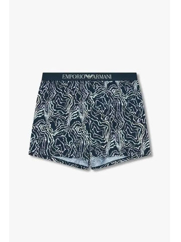 UNDERWEAR Men s Logo Banding Patterned Trunks Marine - EMPORIO ARMANI - BALAAN 1