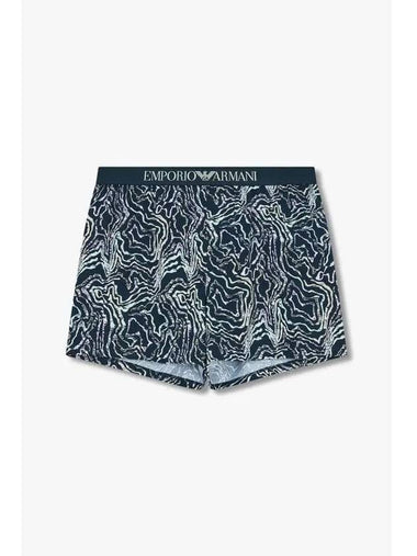 UNDERWEAR Men s Logo Banding Patterned Trunks Marine - EMPORIO ARMANI - BALAAN 1