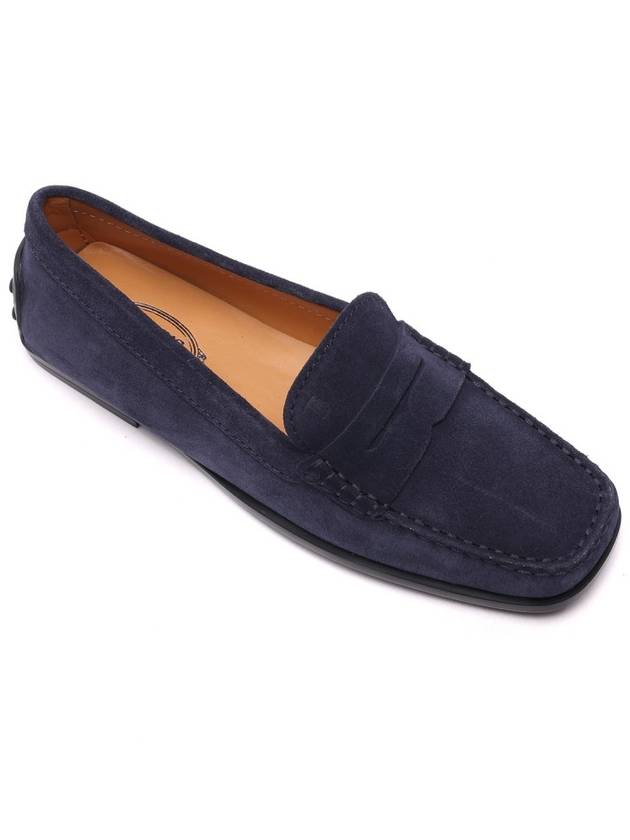 Women's City Gommino Suede Driving Shoes Navy - TOD'S - BALAAN 4