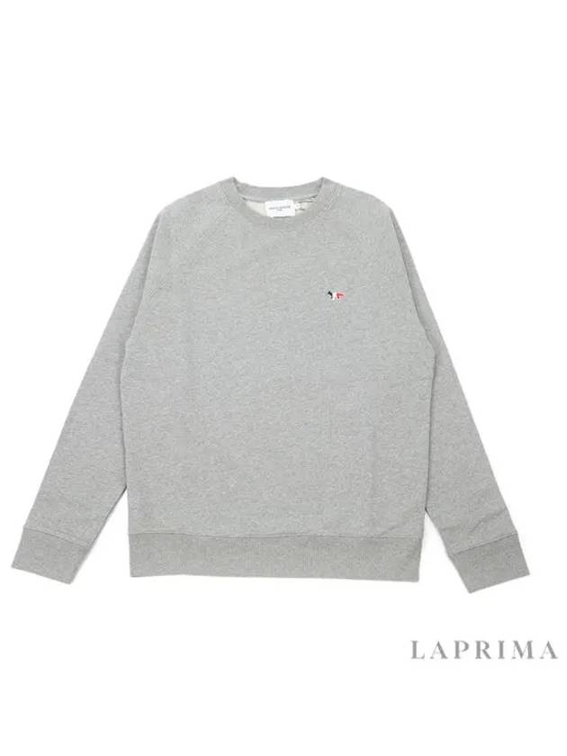 Tricolor Fox Patch Sweatshirt Gray Melange - MAISON KITSUNE - BALAAN 5