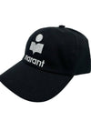 Tyron Logo Cotton Ball Cap Black - ISABEL MARANT - BALAAN 5