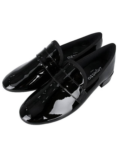 Women's Michael Patterned Leather Loafers Black - REPETTO - BALAAN 2