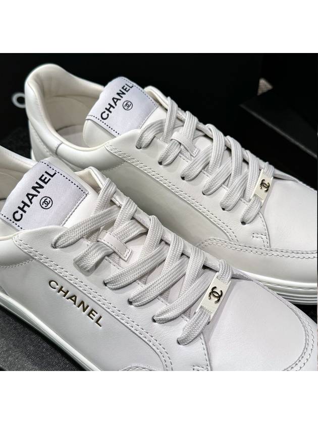 Men's Sneakers Calfskin Bold Lettering Superior - CHANEL - BALAAN 7