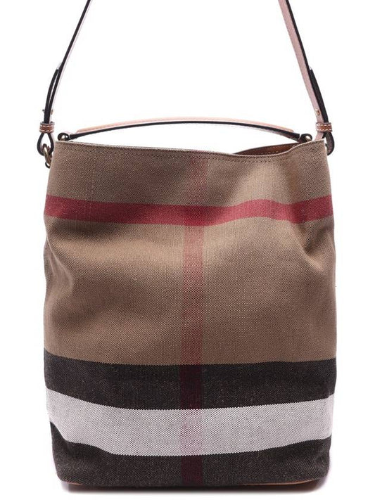 Canvas Check Ashby Shoulder Bag Brown - BURBERRY - BALAAN 2