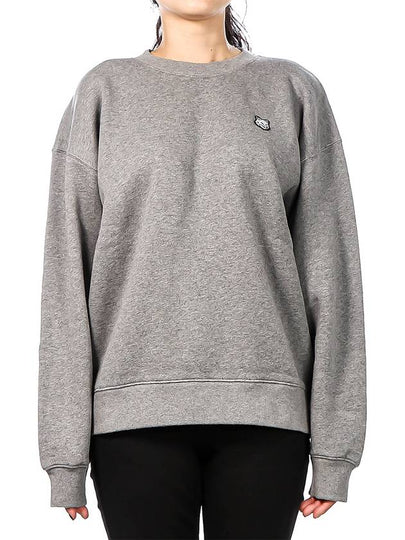 Women's Bold Fox Head Patch Comfort Sweatshirt Medium Grey Melange - MAISON KITSUNE - BALAAN 2